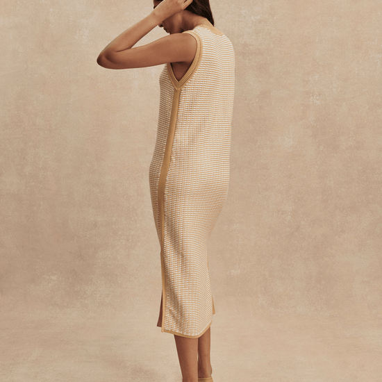 Young Ideas/Henmores - Aoife Knitted Sleeveless Dress - New Wheat - XS