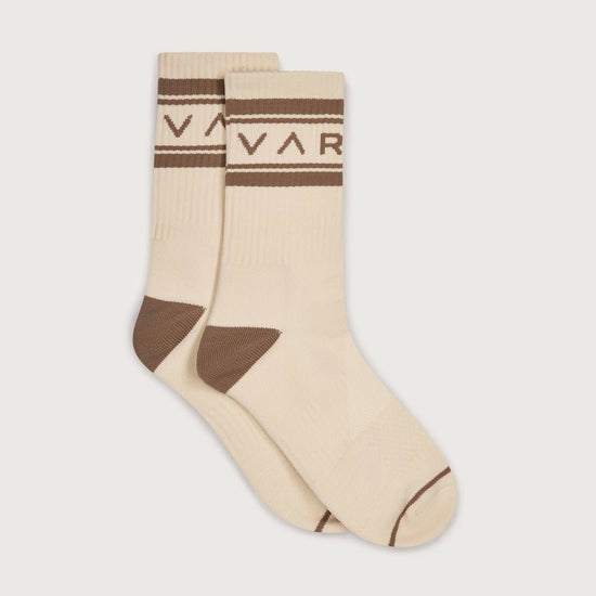 Young Ideas/Henmores - Astley Active Logo Sock - Birch / Desert Taupe - OS