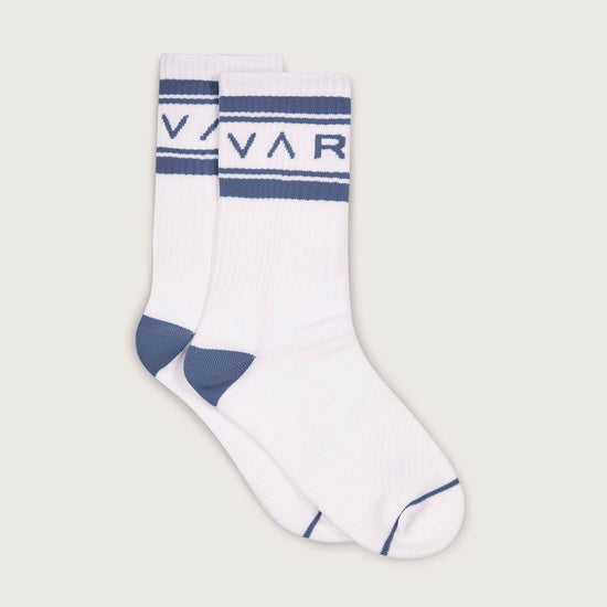 Young Ideas/Henmores - Astley Active Logo Sock - White/Ash Blue - OS