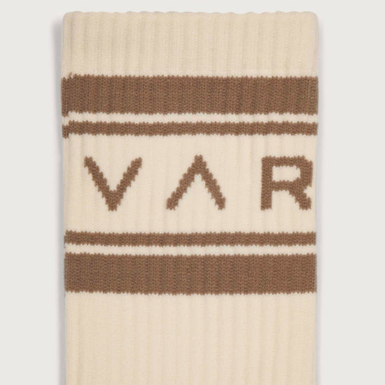 Young Ideas/Henmores - Astley Active Logo Sock - White / Port - OS