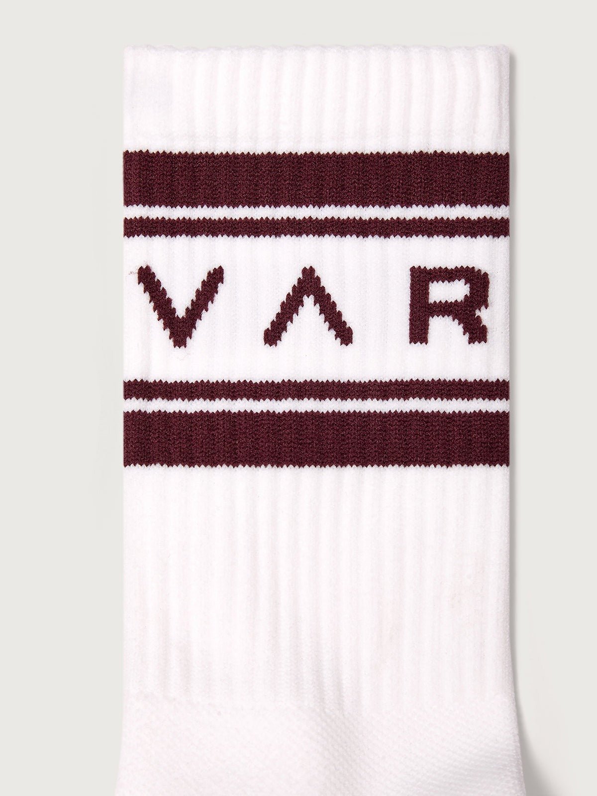 Young Ideas/Henmores - Astley Active Logo Sock - White / Port - OS