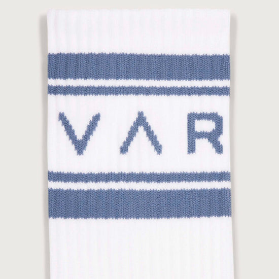 Young Ideas/Henmores - Astley Active Logo Sock - White / Port - OS