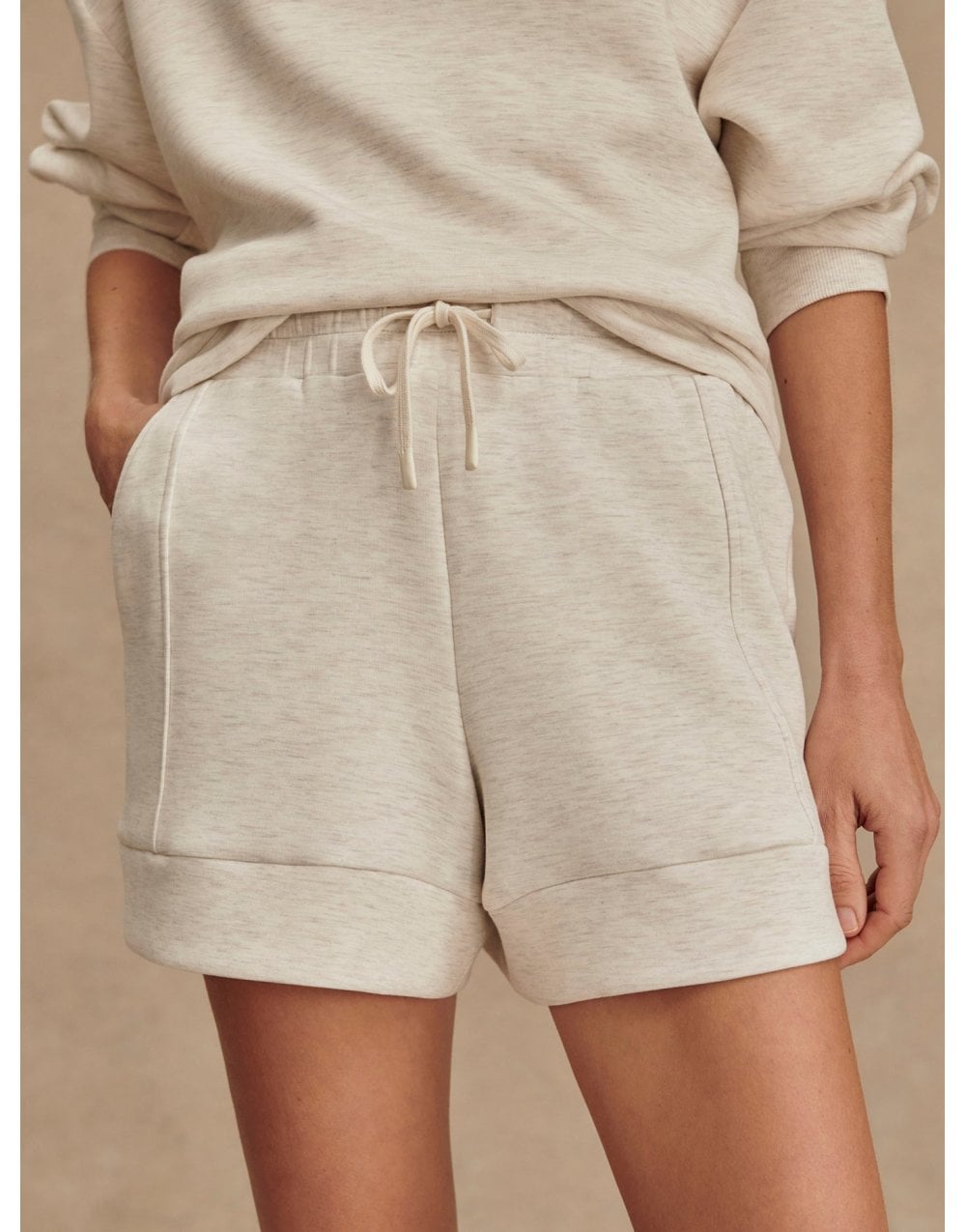 Young Ideas/Henmores - Atrium High Rise Short - Ivory Marl - XS