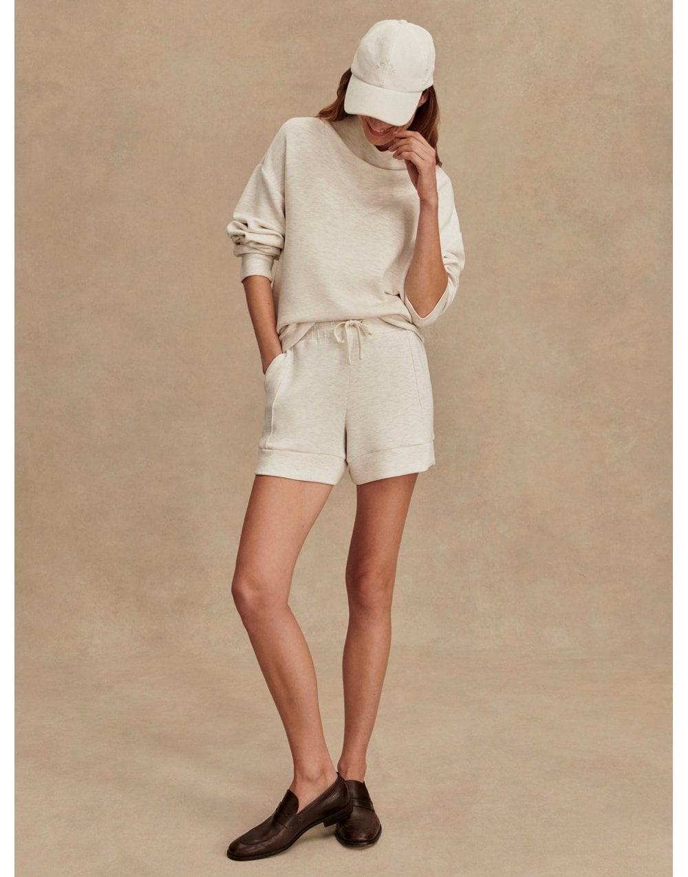 Young Ideas/Henmores - Atrium High Rise Short - Ivory Marl - XS