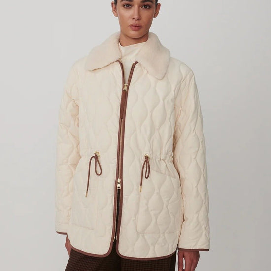 Young Ideas & Henmores -Bartley Quilted Jacket -Parchment -XS