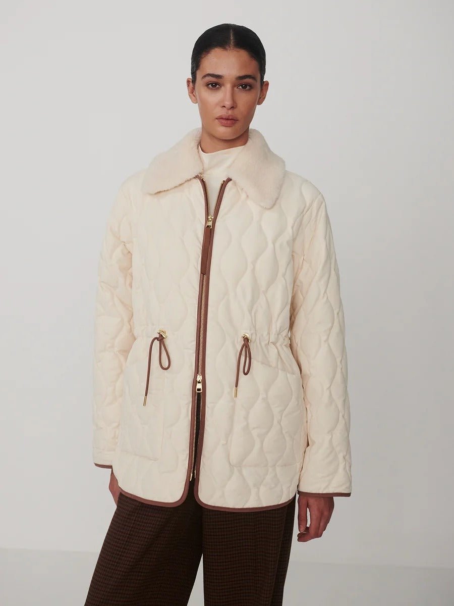 Young Ideas & Henmores -Bartley Quilted Jacket -Parchment -XS