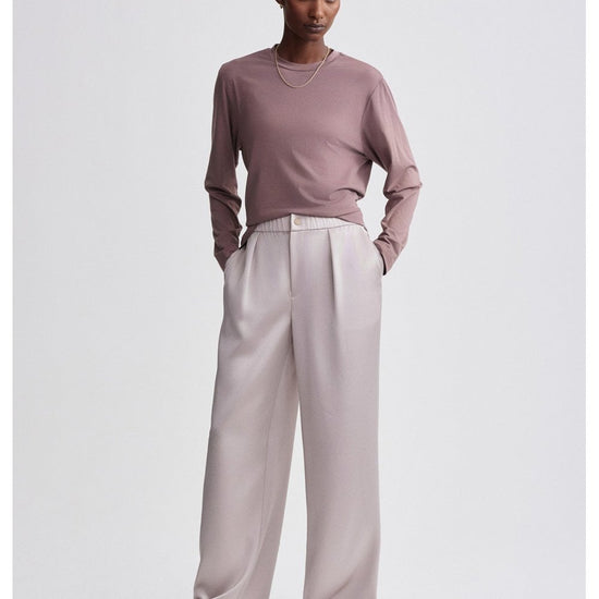 Young Ideas/Henmores - Bryden Wide Leg 28 Trousers - Silver Cloud - S