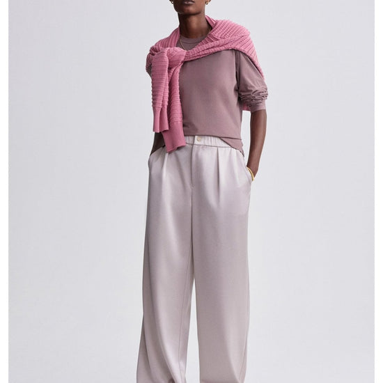 Young Ideas/Henmores - Bryden Wide Leg 28 Trousers - Silver Cloud - S