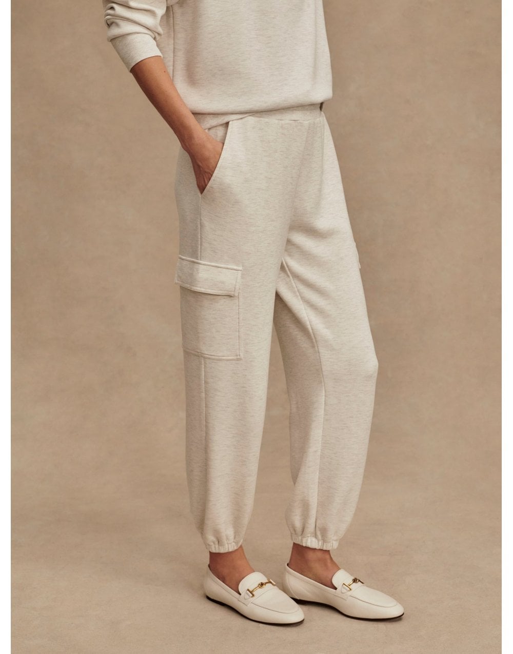 Young Ideas/Henmores - Cargo 25 Jogger - Ivory Marl - XS