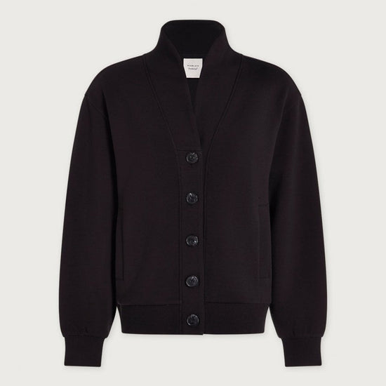 Young Ideas/Henmores - Celeste Button Through Sweat - Black - XS