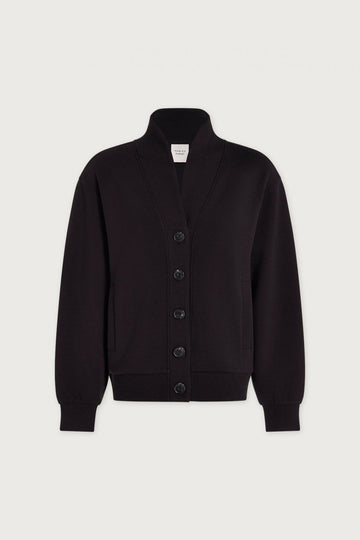 Young Ideas/Henmores - Celeste Button Through Sweat - Black - XS