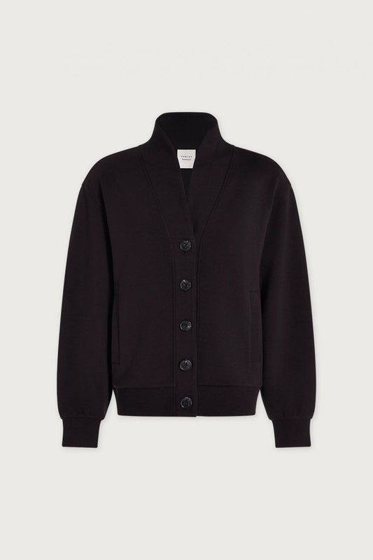 Young Ideas/Henmores - Celeste Button Through Sweat - Black - XS