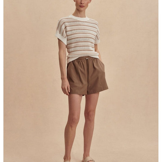 Young Ideas/Henmores - Ciara Striped Knitted Top - Chanterelle Stripe - XS