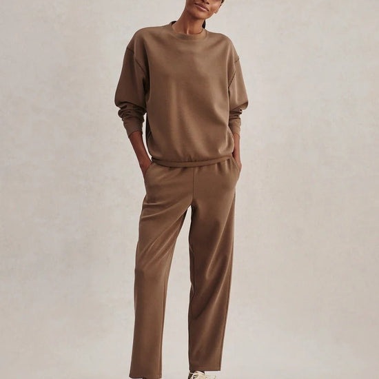 Young Ideas & Henmores -Coralie Crew Neck Sweat -Teak Olive -XS