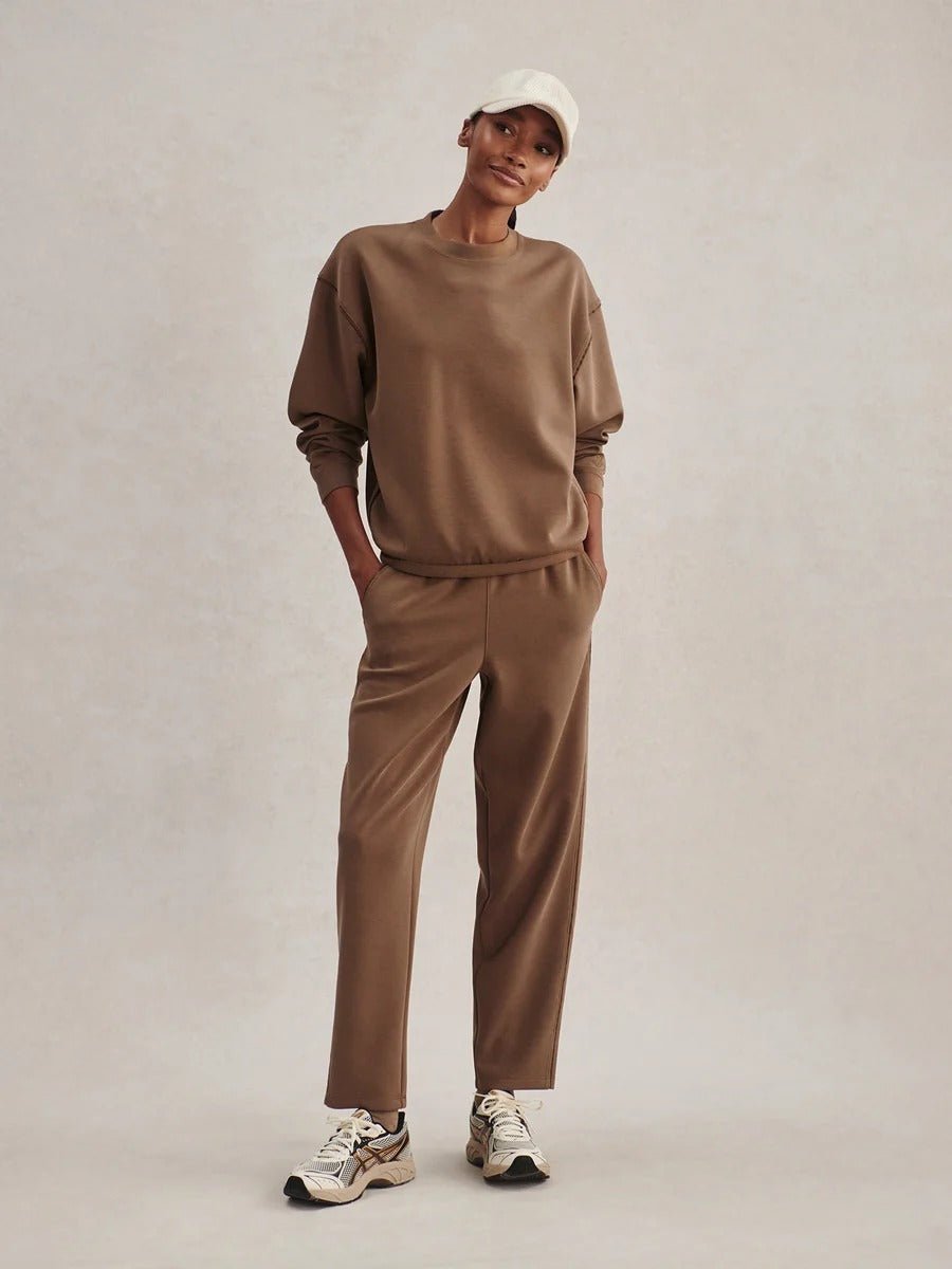 Young Ideas & Henmores -Coralie Crew Neck Sweat -Teak Olive -XS
