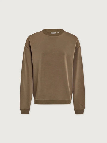Young Ideas & Henmores -Coralie Crew Neck Sweat -Teak Olive -XS