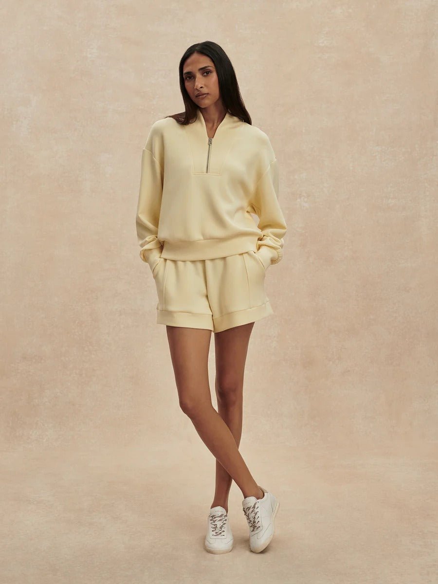 Young Ideas & Henmores -Davidson Half Zip Sweat -Wild Rhubarb -XS