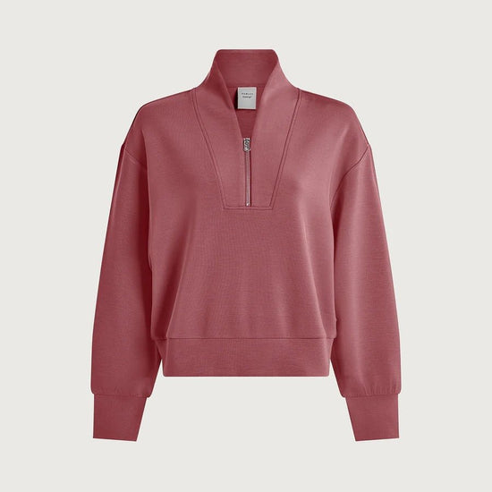 Young Ideas & Henmores -Davidson Half Zip Sweat -Wild Rhubarb -XS
