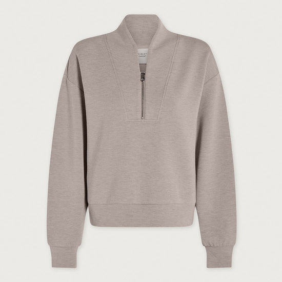 Young Ideas/Henmores - Davidson Half Zip Sweat - Taupe Marl - XS