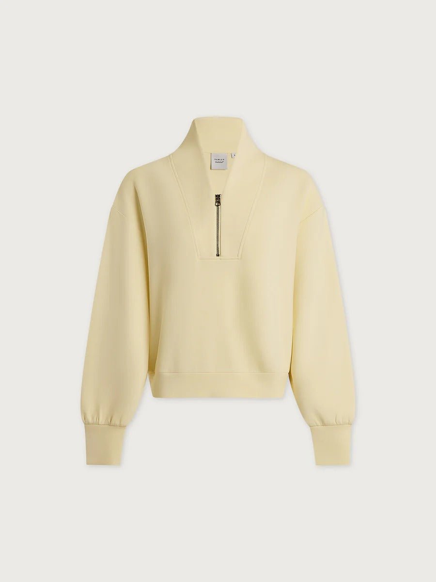 Young Ideas & Henmores -Davidson Half Zip Sweat -Anise Flower -XS