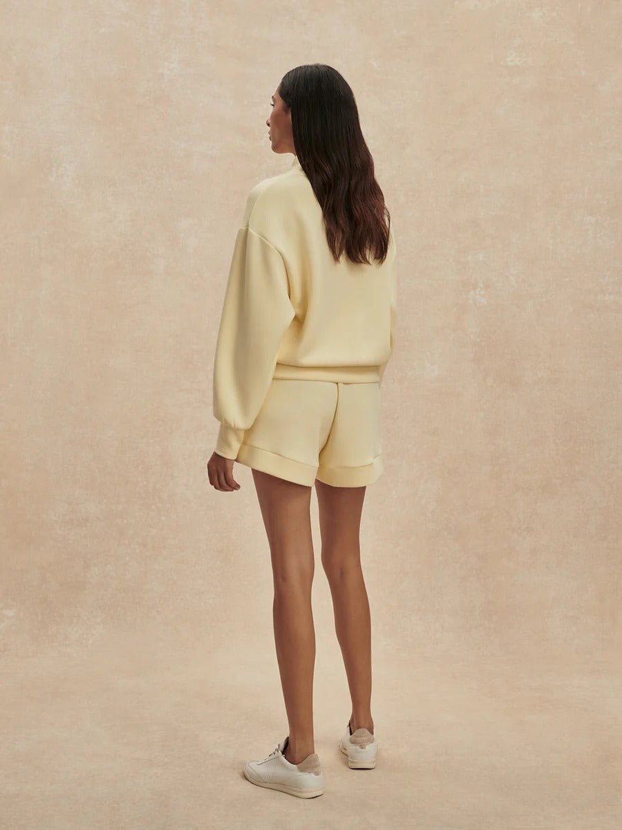 Young Ideas & Henmores -Davidson Half Zip Sweat -Wild Rhubarb -XS