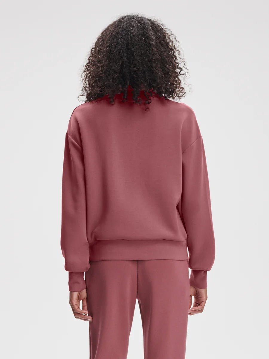 Young Ideas & Henmores -Davidson Half Zip Sweat -Wild Rhubarb -XS