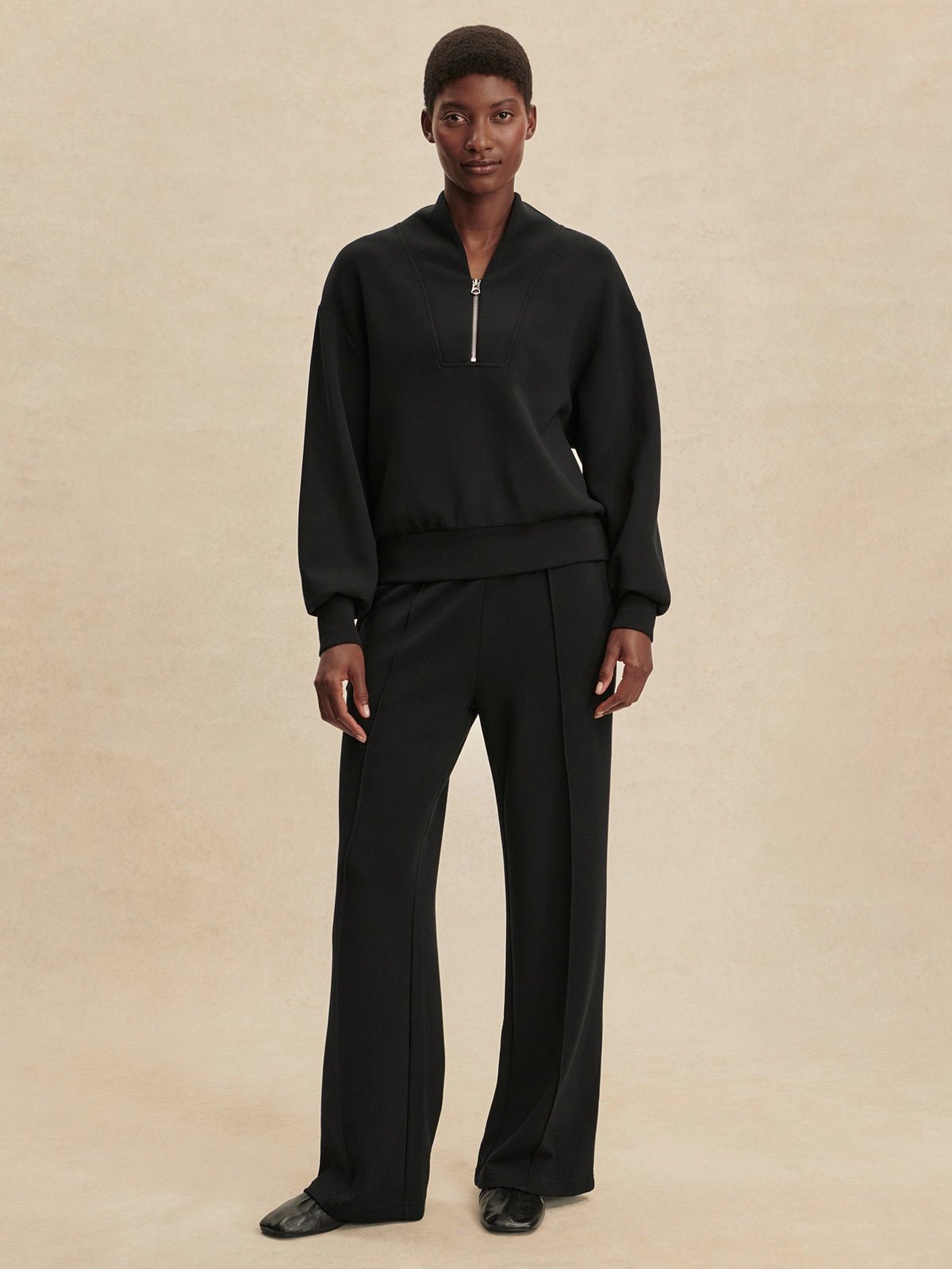 Young Ideas/Henmores - Davidson Half Zip Sweat - Black - M