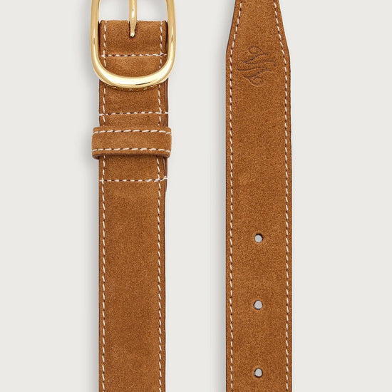 Young Ideas & Henmores -Deena Suede Belt -Caramel -S/M