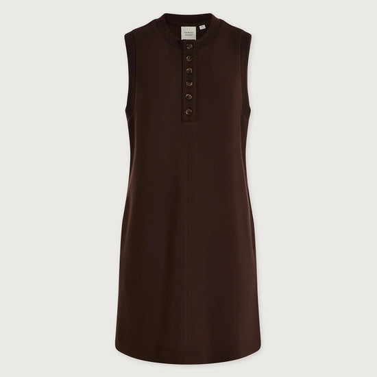 Young Ideas & Henmores -Elba Tank Jersey Mini Dress -Coffee Bean -XS
