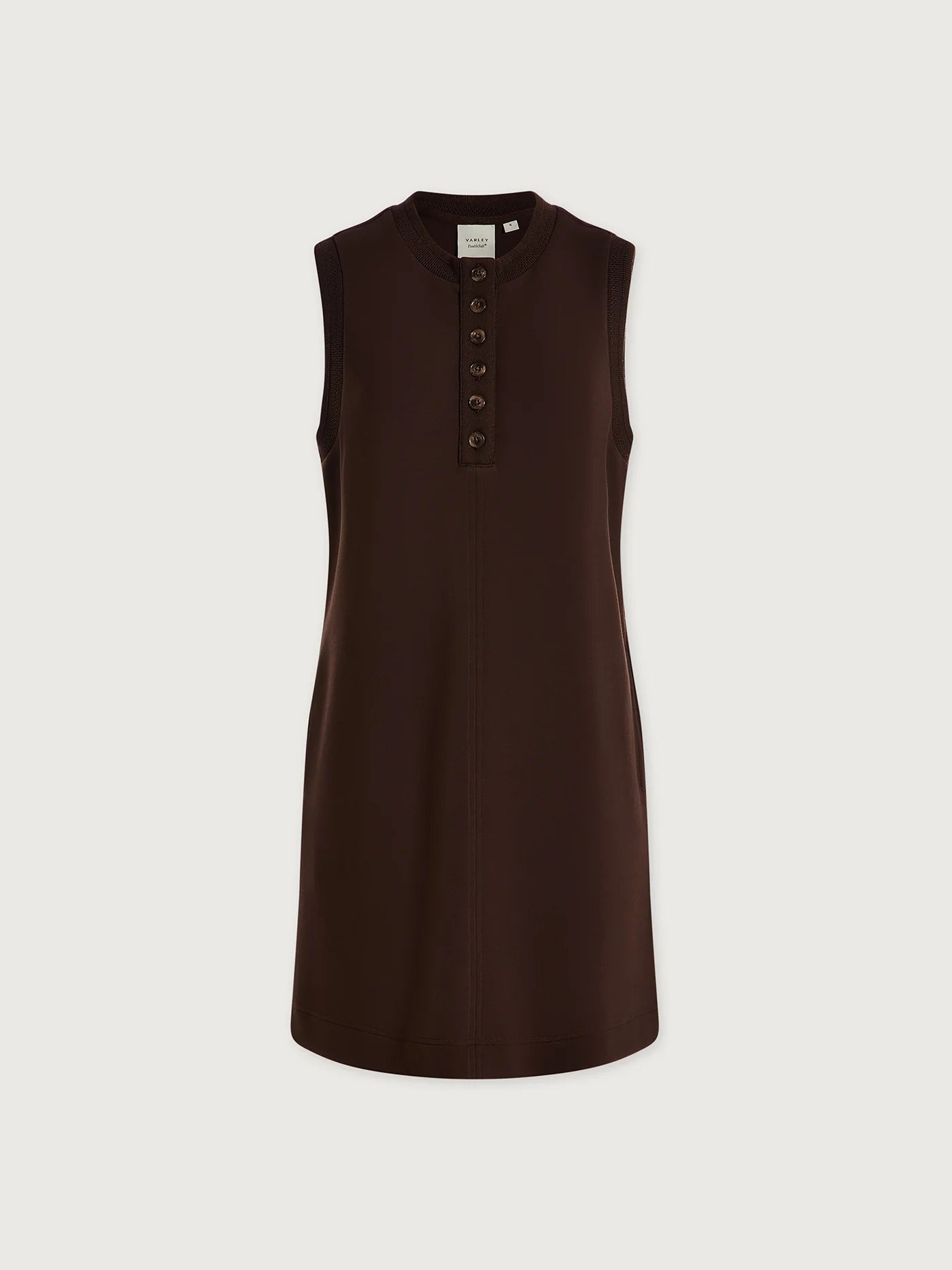 Young Ideas & Henmores -Elba Tank Jersey Mini Dress -Coffee Bean -XS