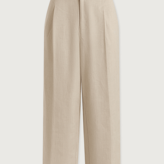 Young Ideas/Henmores - Ellison Cropped Wide Leg 24 Trousers - Birch Marl - XS