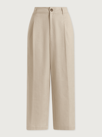 Young Ideas/Henmores - Ellison Cropped Wide Leg 24 Trousers - Birch Marl - XS