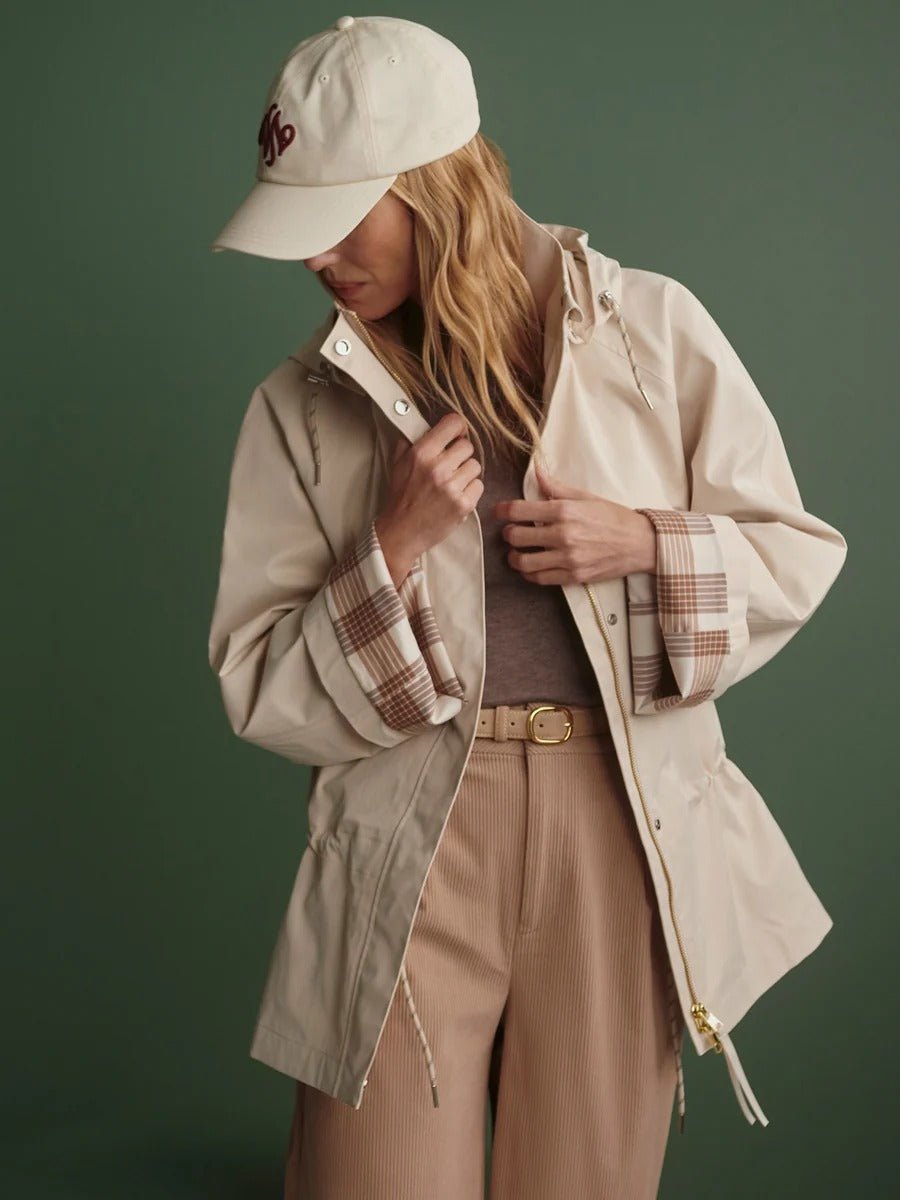 Young Ideas & Henmores -Etta Short Rain Jacket -Birch -XS