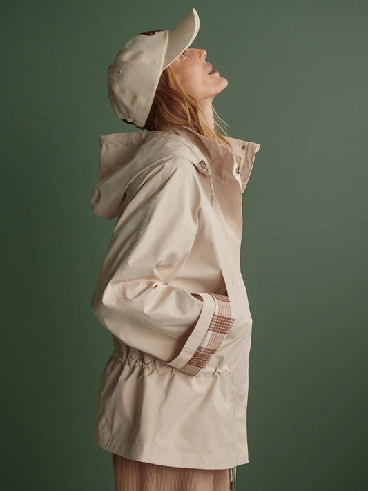 Young Ideas & Henmores -Etta Short Rain Jacket -Birch -XS