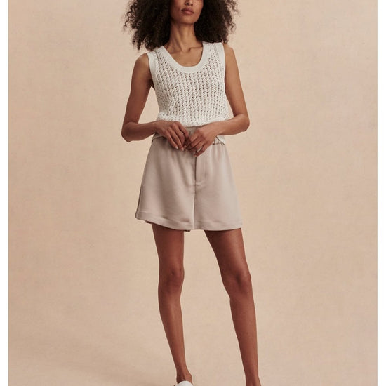 Young Ideas/Henmores - Ferns Open Knit Tank Top - Shadow - XS