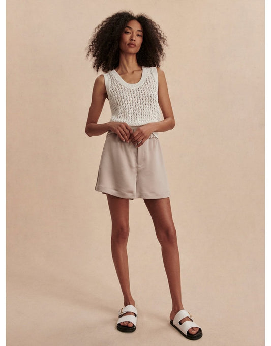 Young Ideas/Henmores - Ferns Open Knit Tank Top - Shadow - XS