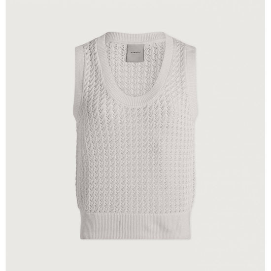 Young Ideas/Henmores - Ferns Open Knit Tank Top - Shadow - XS