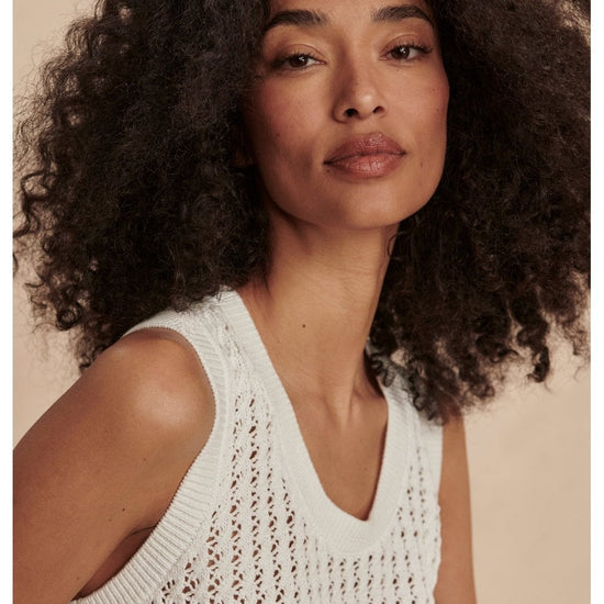 Young Ideas/Henmores - Ferns Open Knit Tank Top - Shadow - XS