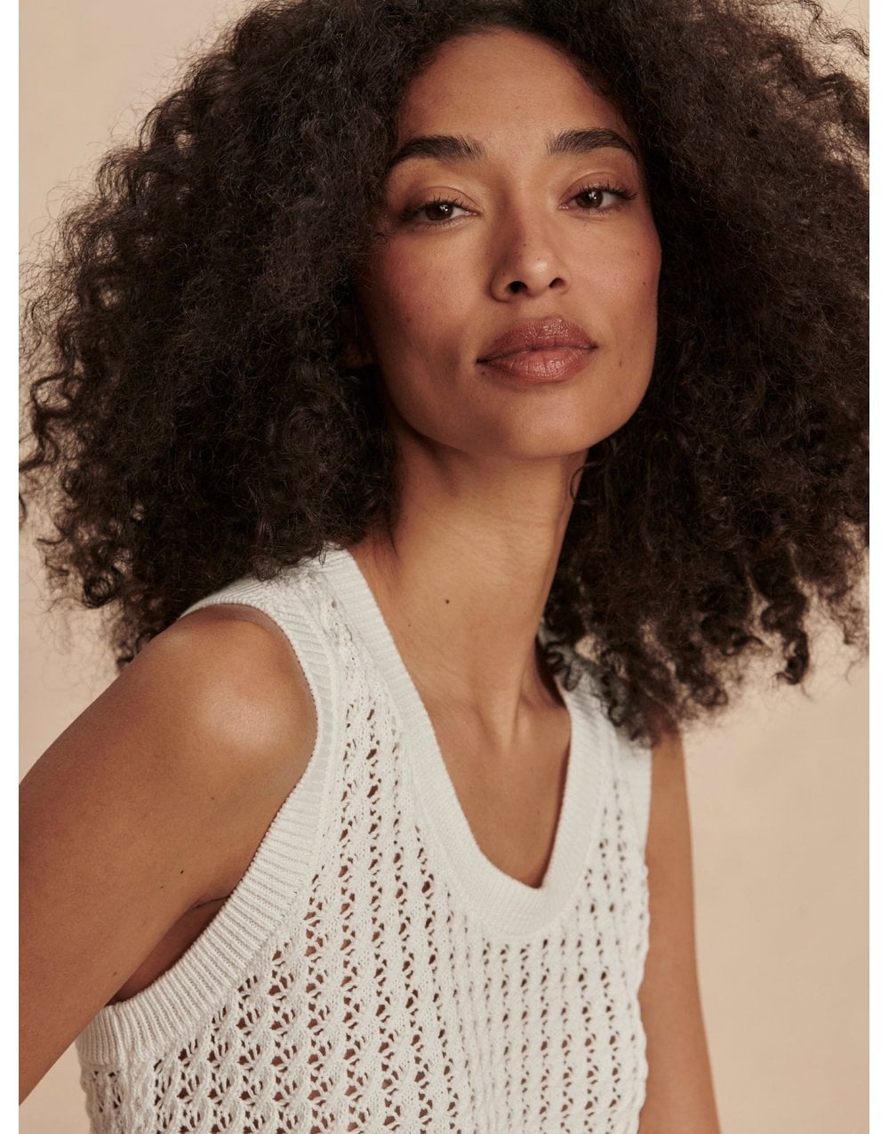 Young Ideas/Henmores - Ferns Open Knit Tank Top - Shadow - XS