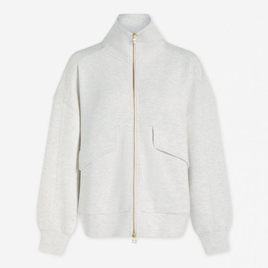 Young Ideas/Henmores - Garcia Zip Through Sweat - Ivory Marl - XS