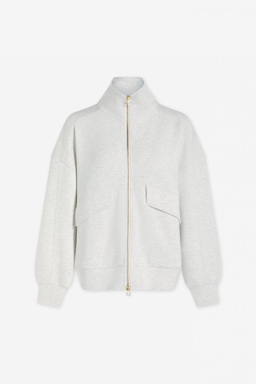 Young Ideas/Henmores - Garcia Zip Through Sweat - Ivory Marl - XS