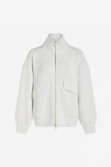 Young Ideas/Henmores - Garcia Zip Through Sweat - Ivory Marl - XS
