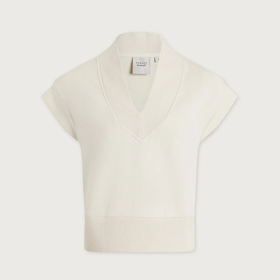 Young Ideas & Henmores - Gracee V Neck Sleeveless Jersey Tank - Pristine - XS