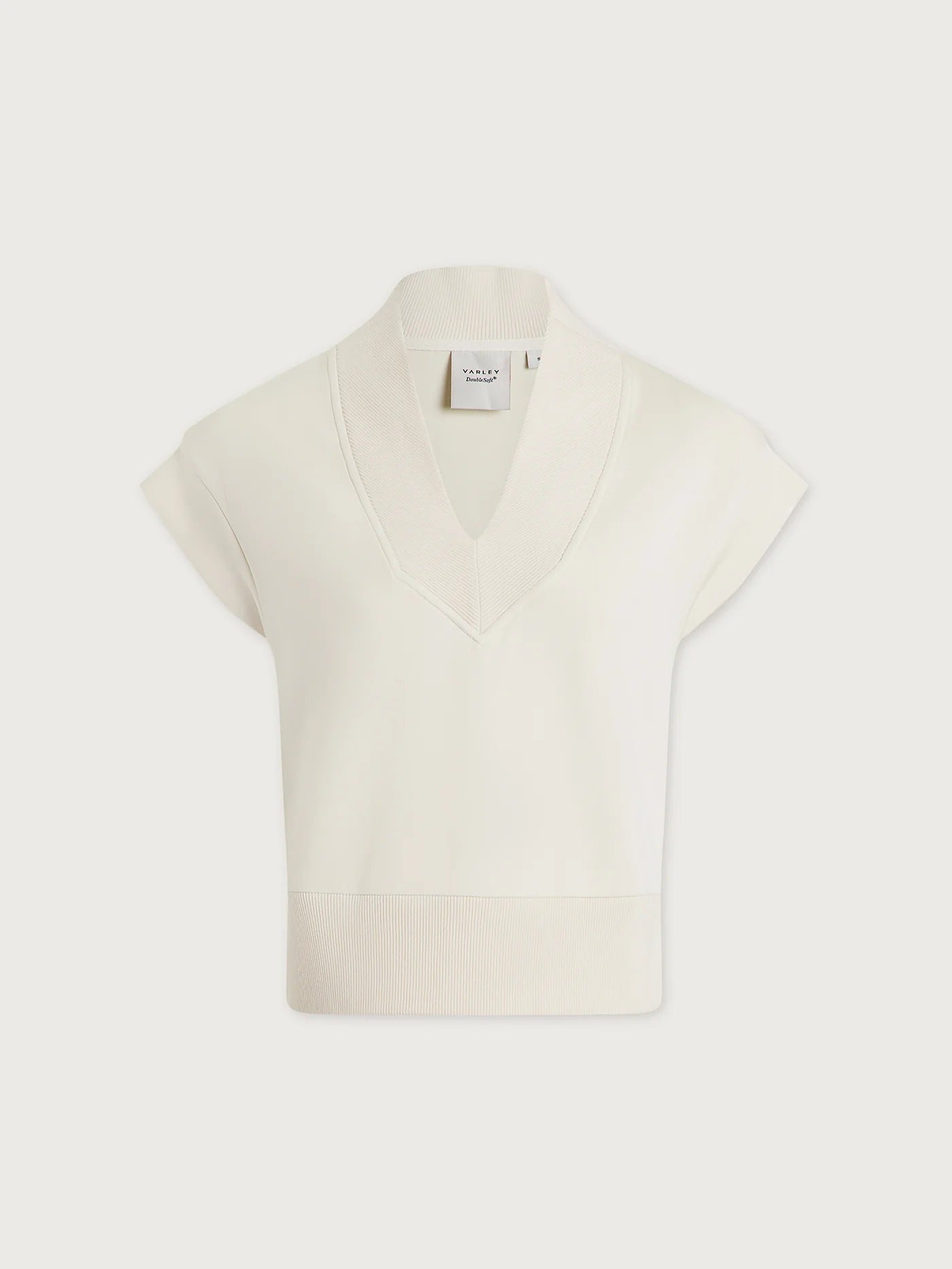 Young Ideas & Henmores - Gracee V Neck Sleeveless Jersey Tank - Pristine - XS