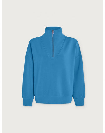 Young Ideas/Henmores - Hawley Half Zip Sweat - Azure Blue - XS