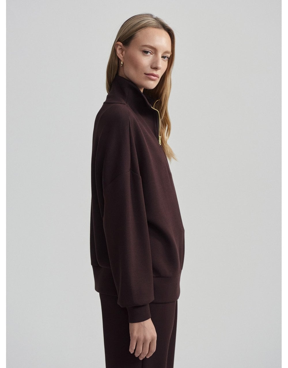 Young Ideas/Henmores - Hawley Half Zip Sweat - Azure Blue - XS
