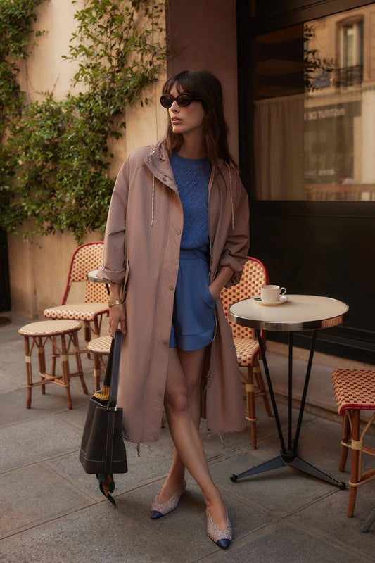 Young Ideas/Henmores - Isla Lightweight Coated Midi Jacket - Brownie - XS