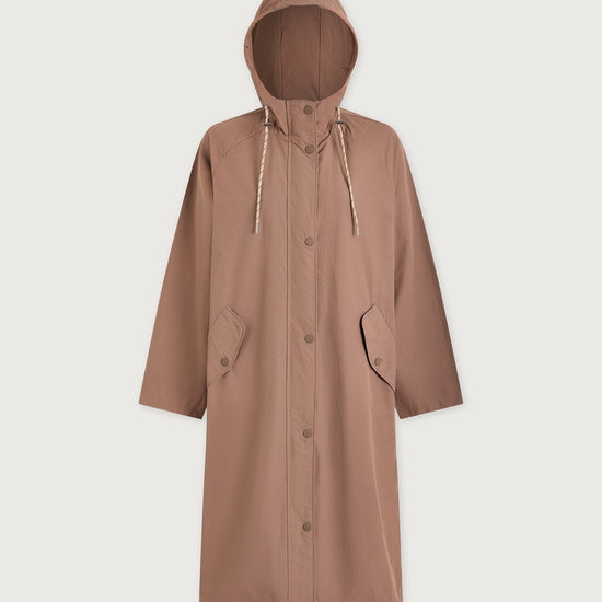 Young Ideas/Henmores - Isla Lightweight Coated Midi Jacket - Brownie - XS