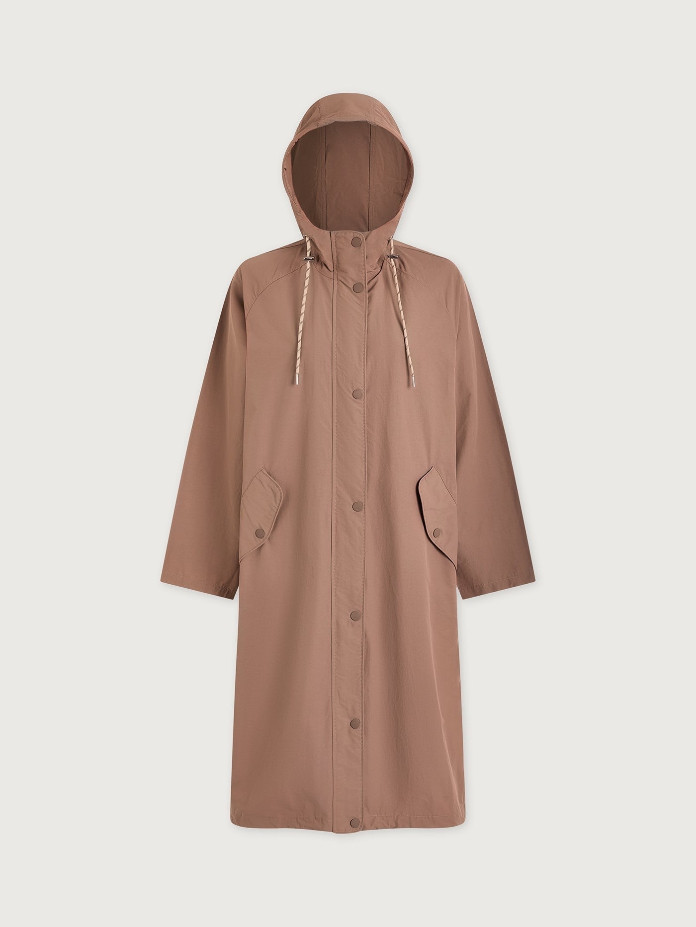 Young Ideas/Henmores - Isla Lightweight Coated Midi Jacket - Brownie - XS