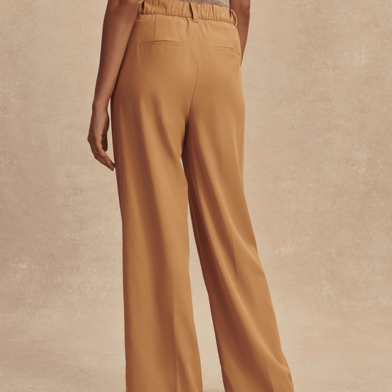 Young Ideas/Henmores - Jayla Stretch Wide Leg 29.5 Trousers - Apple Cinnamon - XS